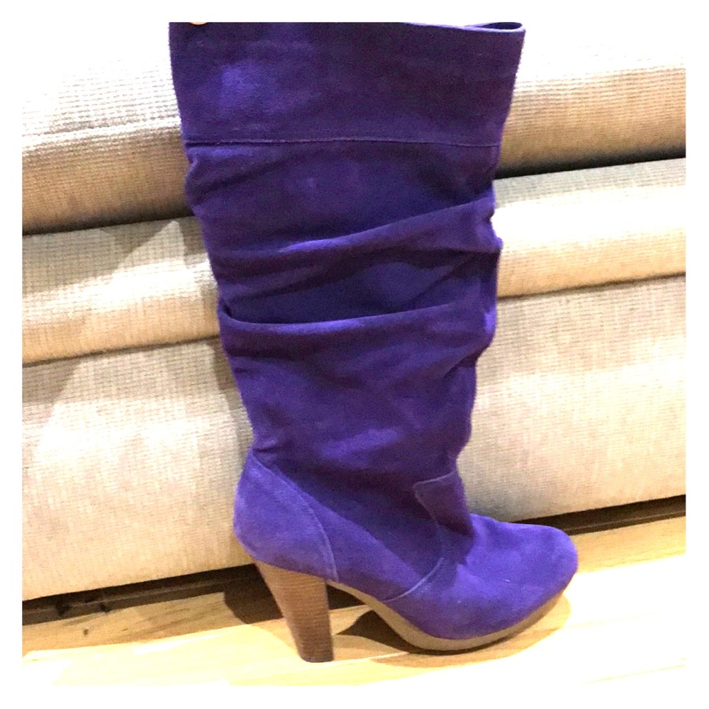 Slouchy knee high boots